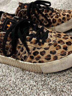 Adidas Limited Ed. Leopard Print Samba Platform Sneakers